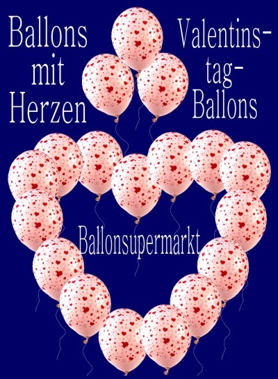 Originell zum Valentinstag: Ballons mit Herzen